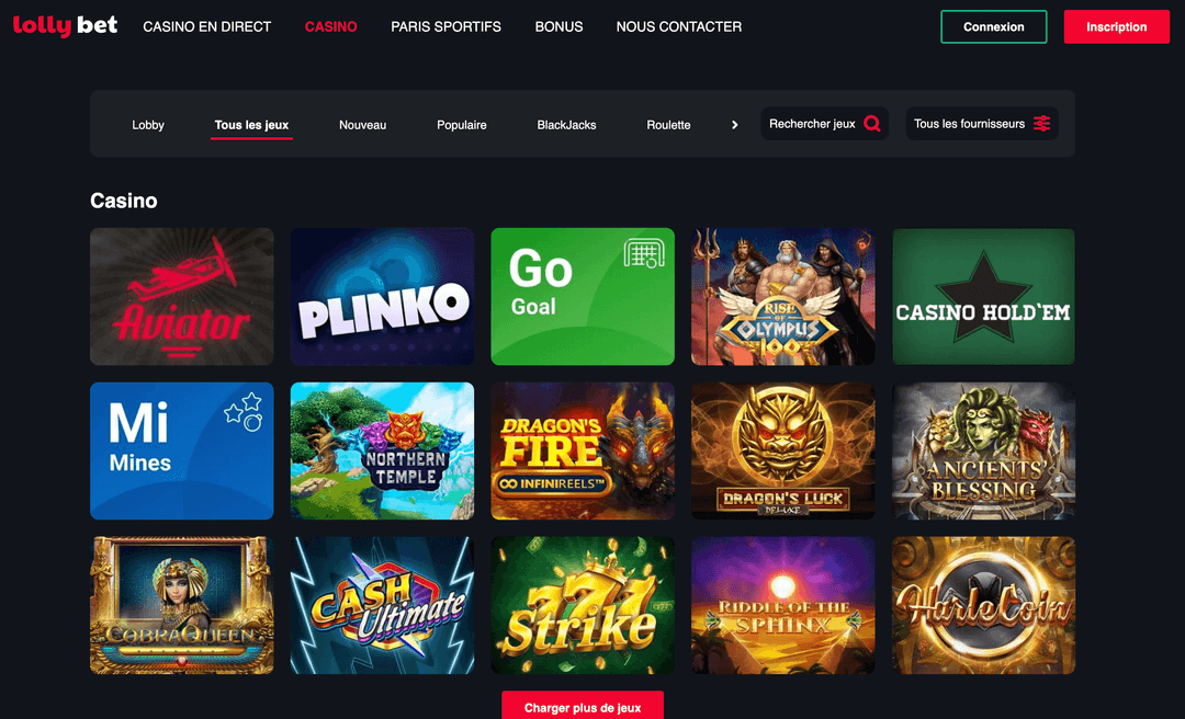 Lolly Bet Casino : notre univers